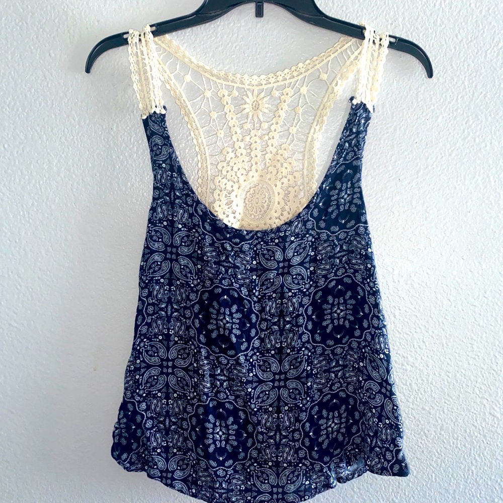 Rue 21 blue tank top sz LG